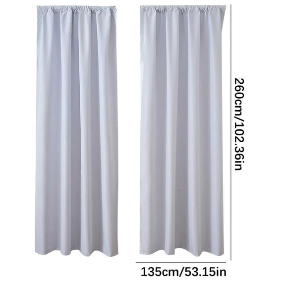 Light Blocking Blackout Curtains Set of 2 Complete for Bedroom Kitchen Scandinavian Solid White 53x102 Inch