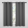 thumbnail image 1 of Light Blocking Curtain K54 Thermal Insulated Silver Grommest Blackout Drapes For Bedroom or Any Room 1 Panel 28 inch by 54 inch charcoal grey 2 layered, 1 of 3
