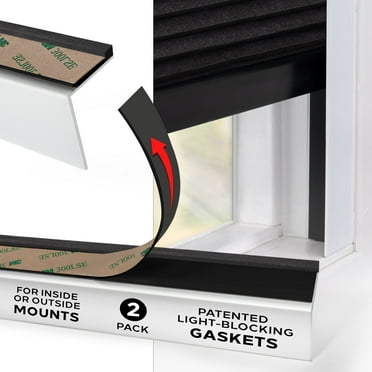 Light Blocking Strips for Along Edges of Blackout Shades-90" White