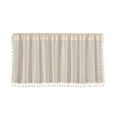 thumbnail image 1 of Light Blocking Valance Curtains for Kitchen & Bathroom | Short Rod Pocket Window Panel for Small Windows, Basement | Thermal Insulated Beige Cotton Linen Blend | 59 x 18 Inches, 1 of 7