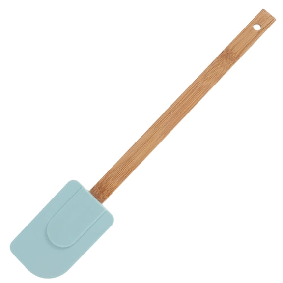 Light Blue 29x5cm Silicone Spatula with Wood Handle, Heat-Resistant for Baking and Mixing, Flexible Head for Scraping Bowls, Perfect for Cake and Butter, 1pc