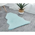 thumbnail image 1 of Light Blue 3x5 Feet Faux Rabbit Fur Fuzzy Soft Fluffy Plush Cozy Shaggy Area Rug, 1 of 4