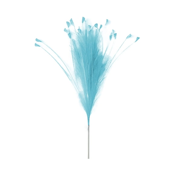 Light Blue Artificial Pampas Grass, 62cm, Velvet Faux Reed, Maintenance-Free Decor for Home, Wedding, Party
