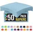 thumbnail image 1 of Exquisite Light Blue Beverage Napkins, 50 Count Disposable Paper Cocktail Napkins, 5" x 5" Folded, 1 of 7