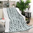 thumbnail image 1 of Light Blue Bigfoot and Tree Pattern Blanket,Comfortable Soft Lamb Wool Throw Blanket,All Season,Warm Lightweight Blankets for Sofa Bed Couch Living Room Chair,50"x60", 1 of 4