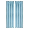 thumbnail image 1 of Light Blue Blackout Curtain Energy Efficient Thermal Insulated Scandinavian Solid Color Silk Fabric Window Treatment 42x72 Inches, 1 of 3