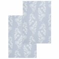 thumbnail image 1 of Light Blue Botanical Kitchen Dish Towels for Drying Dishes Set of 2, Pastoral Elegant Spring Floral Waffle Weave Microfiber Hand Tea Bathroom Towels Quick Dry & Absorbent Towel 15.7x23.6, 1 of 7