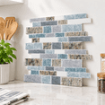 Light Blue & Brown Granite 10-sheet Peel and Stick Decorative Tile ...