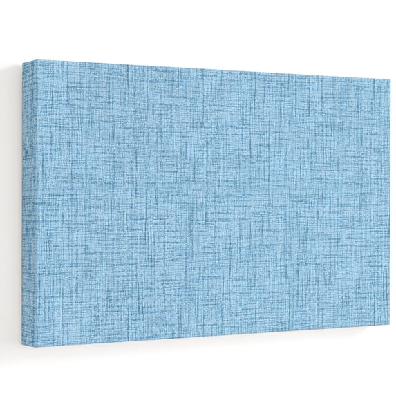 Light Blue Canvas Wall Art, Minimalist Light Sky Blue Woven‑linen ...