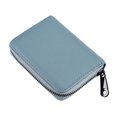 thumbnail image 1 of Light Blue Card Holder Wallet for Men Women with 20 Slots, Small Credit Card Case Organizer for IDs Gift Cards Business Cards, Zipper Binder Card Book for Travel Daily Use, 1 of 4