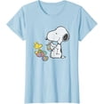 thumbnail image 1 of Light Blue Cartoon Characters Easter Eggs T-Shirt for Fun Spring Celebrations, 1 of 5