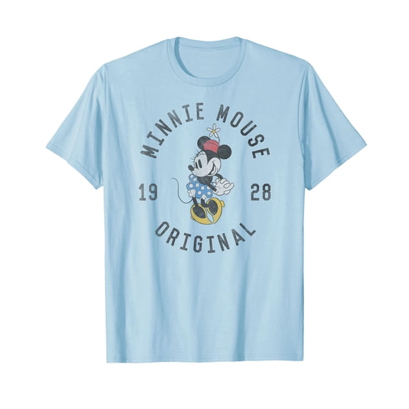 Light Blue Cartoon Mouse Polka Dot T-Shirt for Fun and Casual Wear