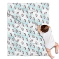 thumbnail image 1 of Light Blue Cartoon Unicorn Head Pattern Blanket,Comfortable Soft Flannel Throw Blanket,All Season,Warm Lightweight Blankets for Sofa Bed Couch Living Room Chair,30"x40", 1 of 4