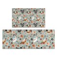 thumbnail image 1 of Light Blue Chicken Floral Pattern Kitchen Rugs Sets Of 2,Anti Fatigue Kitchen Mat Rugs Non Slip Washable,Decorative Kitchen Floor Mats for Kitchen,Sink,Laundry,17"x30"+17"x47", 1 of 7