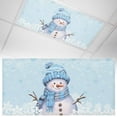 thumbnail image 1 of Light Blue Christmas 1 Piece Snowman with Cap Xmas Snowflake Magnetic Fluorescent Light Covers, 2x4 Ft, Magnetic Light Covers for Ceiling Lights Classroom Office Home Decor, 1 of 9