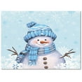 thumbnail image 1 of Light Blue Christmas Area Rug 4x6ft Snowman with Cap Xmas Snowflake Non-Slip Washable Square Rugs Soft Felt Indoor Floor Mat for Bedroom Kitchen Living Room Bathroom, 1 of 8