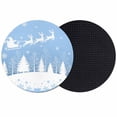 thumbnail image 1 of Light Blue Christmas Coasters Set of 2, Absorbent Coasters for Drinks, Xmas Elk Tree Snowflake Forest Coaster for Desk Coffee Table Protection, Home Decor House Warming Gifts 4", 1 of 8