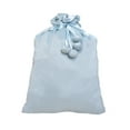 thumbnail image 1 of Light Blue Christmas Drawstring Bag Cloth with Pom Pom for Festive Storage, 28x20 Inch Xmas Gift Bag for Holiday Decorations, 1 of 5