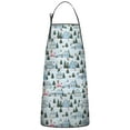 thumbnail image 1 of Light Blue Christmas House and Tree Pattern Apron-Garden Aprons for Women with Pockets-Cotton Linen Waterproof Kitchen Cooking Gardening Aprons Adjustable for Kitchen,Cooking,BBQ and Salon 33"x27", 1 of 7