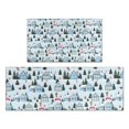thumbnail image 1 of Light Blue Christmas House and Tree Pattern Kitchen Rugs Sets Of 2,Anti Fatigue Kitchen Mat Rugs Non Slip Washable,Decorative Kitchen Floor Mats for Kitchen,Sink,Laundry,17"x30"+17"x47", 1 of 7