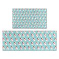 thumbnail image 1 of Light Blue Christmas Santa Pattern Kitchen Rugs Sets Of 2,Anti Fatigue Kitchen Mat Rugs Non Slip Washable,Decorative Kitchen Floor Mats for Kitchen,Sink,Laundry,17"x30"+17"x47", 1 of 7