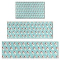thumbnail image 1 of Light Blue Christmas Santa Pattern Kitchen Rugs Sets Of 3,Kitchen Runner Rugs Non Skid Washable,Decorative Kitchen Floor Mats for Kitchen,Sink,Laundry,17"x30"+ 17"x47" + 17"x59", 1 of 6