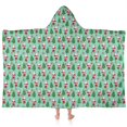 thumbnail image 1 of Light Blue Christmas Santa and Tree Pattern Hooded Bath Towel，60"x35" for Ages 3 To 12 Kids, Quick Dry Lightweight Soft Microfiber Hood Beach Towel Cover Up for Kids, 1 of 7
