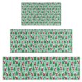 thumbnail image 1 of Light Blue Christmas Santa and Tree Pattern Kitchen Rugs Sets Of 3,Kitchen Runner Rugs Non Skid Washable,Decorative Kitchen Floor Mats for Kitchen,Sink,Laundry,17"x30"+ 17"x47" + 17"x59", 1 of 6