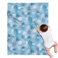 thumbnail image 1 of Light Blue Christmas Snowflake Pattern Blanket,Comfortable Soft Flannel Throw Blanket,All Season,Warm Lightweight Blankets for Sofa Bed Couch Living Room Chair,30"x40", 1 of 4