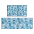 thumbnail image 1 of Light Blue Christmas Snowflake Pattern Kitchen Rugs Sets Of 2,Anti Fatigue Kitchen Mat Rugs Non Slip Washable,Decorative Kitchen Floor Mats for Kitchen,Sink,Laundry,17"x30"+17"x47", 1 of 7