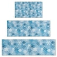 thumbnail image 1 of Light Blue Christmas Snowflake Pattern Kitchen Rugs Sets Of 3,Kitchen Runner Rugs Non Skid Washable,Decorative Kitchen Floor Mats for Kitchen,Sink,Laundry,17"x30"+ 17"x47" + 17"x59", 1 of 6