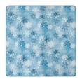 thumbnail image 1 of Light Blue Christmas Snowflake Pattern Square Fitted Tablecloth with Elastic Edge,Square Table Cover,Washable Elastic Table Cover for Home Kitchen Party Decor 36"x36", 1 of 6