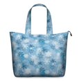 thumbnail image 1 of Light Blue Christmas Snowflake Pattern Travel Tote Bags for Women Carry On,Large Weekender Bags for Women Travel,Multi Functional Duffle Bag for Work,Shopping,Sports, 1 of 5