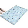thumbnail image 1 of Light Blue Christmas Snowman Flannel Non Slip Door Rugs,Washable Door Mats Indoor,Decorative Door Mats,Dirt-Resistant and Absorbent Doormat for Entrance,Bedroom,Kitchen,Bathroom,23.5"x16", 1 of 5