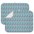 thumbnail image 1 of Light Blue Christmas Snowman Pattern Dish Drying Mat for Kitchen 1 Pack, Ultra Absorbent Microfiber Dishes Drainer Mats,18x24in(46x61cm), 1 of 4