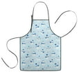thumbnail image 1 of Light Blue Christmas Snowman Pattern Kids Aprons for Girls and Boys,Adjustable Neck Strap Toddler Aprons for Kids Cooking Baking, 1 of 7