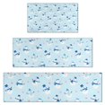thumbnail image 1 of Light Blue Christmas Snowman Pattern Kitchen Rugs Sets Of 3,Kitchen Runner Rugs Non Skid Washable,Decorative Kitchen Floor Mats for Kitchen,Sink,Laundry,17"x30"+ 17"x47" + 17"x59", 1 of 6