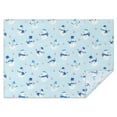 thumbnail image 1 of Light Blue Christmas Snowman Pattern Rectangle Tablecloth 60"x84",Waterproof Polyester Rectangle Table Cloth, Wipeable Spillproof Polyester Tablecloth for Dining, Camping, Indoor and Outdoor, 1 of 5