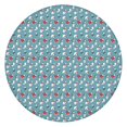thumbnail image 1 of Light Blue Christmas Snowman Pattern Round Fitted Tablecloth with Elastic Edge,Dining Table Cover Waterproof,Outdoor Round Tablecloth for Camping,Dining,Indoor and Outdoor, 1 of 7