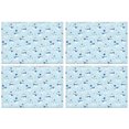 thumbnail image 1 of Light Blue Christmas Snowman Pattern Summer Placemats Table Placemats Set Of 4-Linen Kitchen Washable Placemats Table Mats 11.8"x17.7" Non-Slip Heat Resistant, 1 of 6