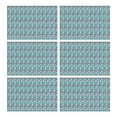 thumbnail image 1 of Light Blue Christmas Snowman Pattern Summer Placemats Table Placemats Set Of 6-Linen Kitchen Washable Placemats Table Mats 11.8"x17.7" Non-Slip Heat Resistant, 1 of 5