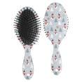 thumbnail image 1 of Light Blue Christmas Snowman and Tree Pattern Hair Brush,Girls Detangling Hair Brush,Glide Through Tangles with Ease for Wet & Dry Hair,8.8"X2.8", 1 of 7