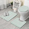 thumbnail image 1 of Light Blue Christmas Tree Pattern Bathroom Rugs Sets 3 Piece,Toilet Cover Set,Absorbent Non Slip Bathroom Mats Sets with U-Shaped Contour Rug Toilet Rug Set, 1 of 5