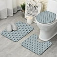 thumbnail image 1 of Light Blue Christmas Tree Pattern Bathroom Rugs Sets 3 Piece,Toilet Cover Set,Absorbent Non Slip Bathroom Mats Sets with U-Shaped Contour Rug Toilet Rug Set, 1 of 5
