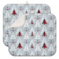 thumbnail image 1 of Light Blue Christmas Tree Pattern Dish Drying Mat for Kitchen 1 Pack, Ultra Absorbent Microfiber Dishes Drainer Mats,16x18in(41x46cm), 1 of 6