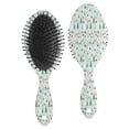 thumbnail image 1 of Light Blue Christmas Tree Pattern Hair Brush,Girls Detangling Hair Brush,Glide Through Tangles with Ease for Wet & Dry Hair,8.8"X2.8", 1 of 7
