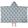 thumbnail image 1 of Light Blue Christmas Tree Pattern Hooded Bath Towel，50"x30" for Ages 3 To 12 Kids, Quick Dry Lightweight Soft Microfiber Hood Beach Towel Cover Up for Kids, 1 of 7