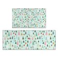 thumbnail image 1 of Light Blue Christmas Tree Pattern Kitchen Rugs Sets Of 2,Anti Fatigue Kitchen Mat Rugs Non Slip Washable,Decorative Kitchen Floor Mats for Kitchen,Sink,Laundry,17"x30"+17"x47", 1 of 7