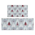 thumbnail image 1 of Light Blue Christmas Tree Pattern Kitchen Rugs Sets Of 2,Anti Fatigue Kitchen Mat Rugs Non Slip Washable,Decorative Kitchen Floor Mats for Kitchen,Sink,Laundry,17"x30"+17"x47", 1 of 7