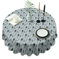 thumbnail image 1 of Light Blue Christmas Tree Pattern Round Tablecloth 60"x60",Wrinkle Wipeable Table Cloth for Kitchen Dining Room Picnic Patio Party, 1 of 6